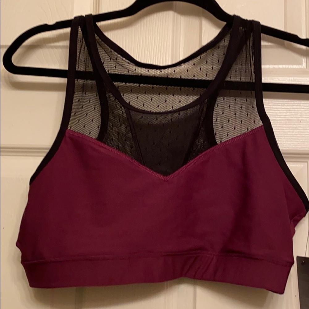 Maroon/Plum Purple Sports bra